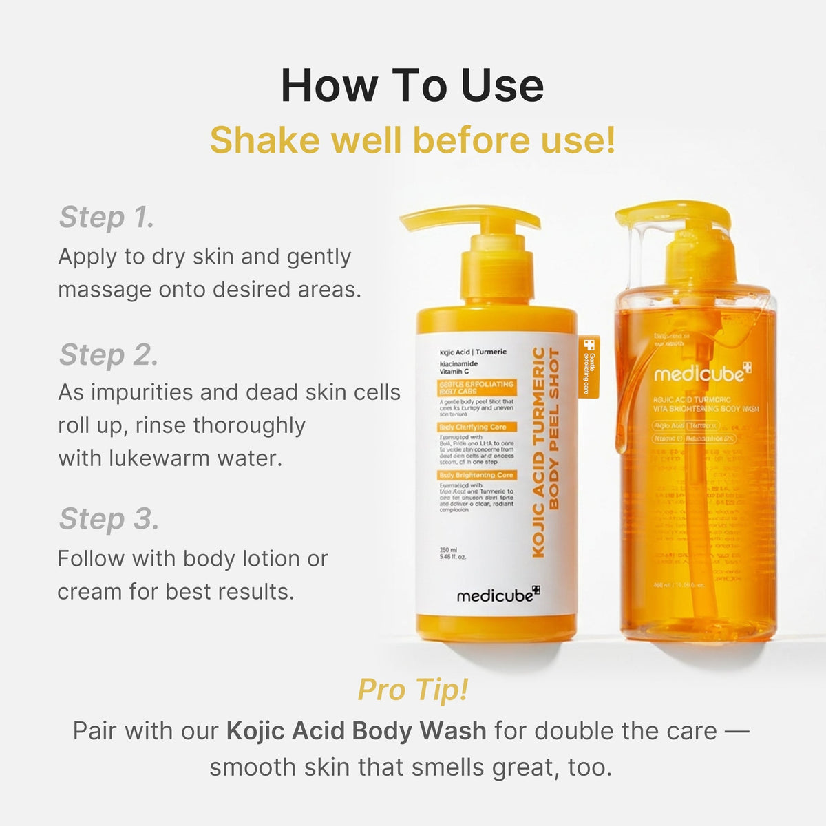 [Exclusive Deal] Amazon’s #1 Beauty Brand |  Kojic Acid Turmeric Body Peel Shot