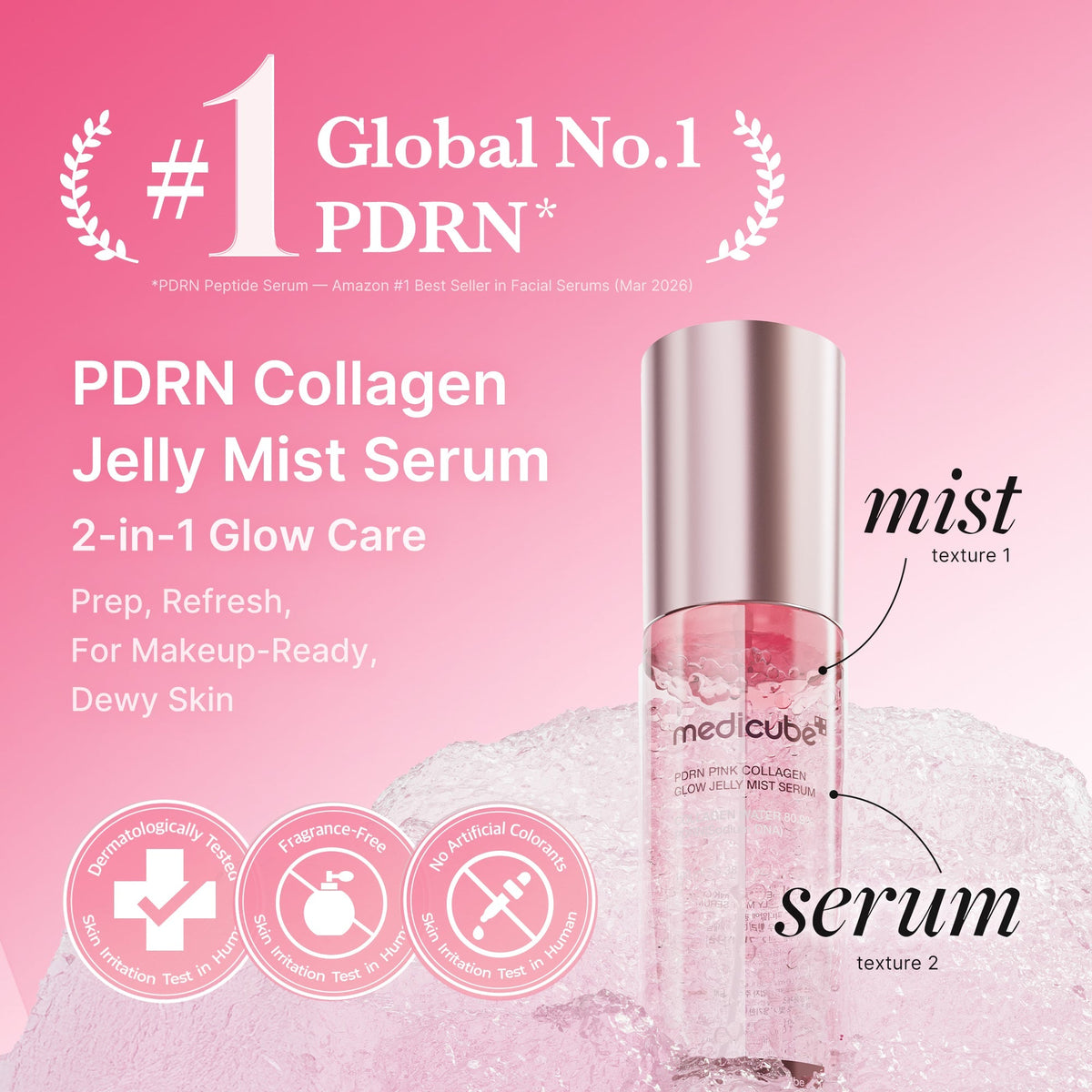 [Exclusive Deal] Amazon’s #1 Beauty Brand |  PDRN Pink Collagen Glow Jelly Mist Serum